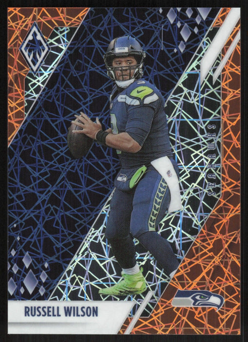 Russell Wilson 2021 Panini Phoenix Football # 87 Orange Lazer 41/99 Seattle Seahawks - Collectible Craze America