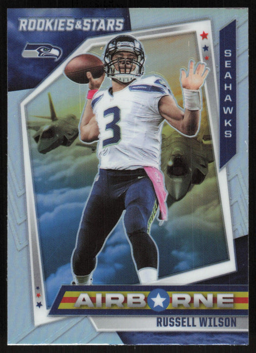 Russell Wilson 2021 Panini Rookies & Stars # AB-6 Airborne Silver Prizm Seattle Seahawks - Collectible Craze America