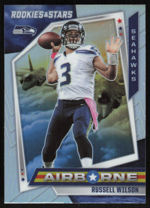 Russell Wilson 2021 Panini Rookies & Stars # AB-6 Airborne Silver Prizm Seattle Seahawks - Collectible Craze America