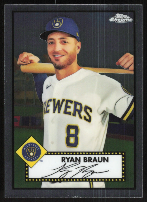 Ryan Braun 2021 Topps Chrome Platinum Anniversary # 288 Milwaukee Brewers - Collectible Craze America