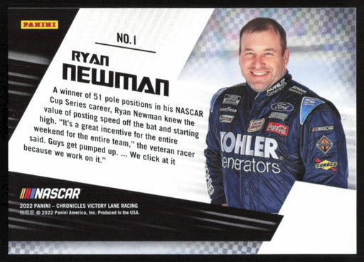 Ryan Newman 2022 Panini Chronicles Racing Pedal to the Metal # 1 - Collectible Craze America