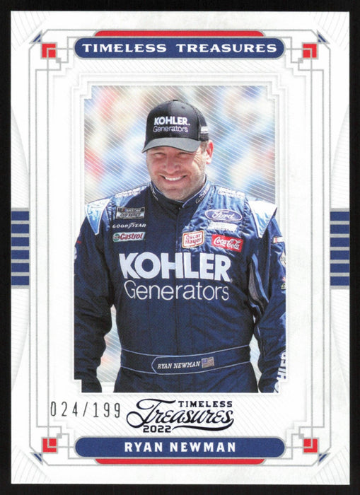 Ryan Newman 2022 Panini Chronicles Racing Timeless Treasures # 7 Blue 24/199 - Collectible Craze America