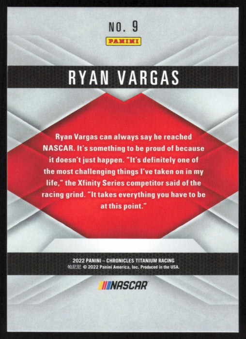 Ryan Vargas 2022 Panini Chronicles Racing Titanium # 9 - Collectible Craze America