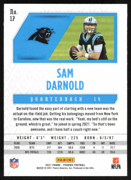 Sam Darnold 2021 Panini Phoenix # 17 Carolina Panthers Base - Collectible Craze America