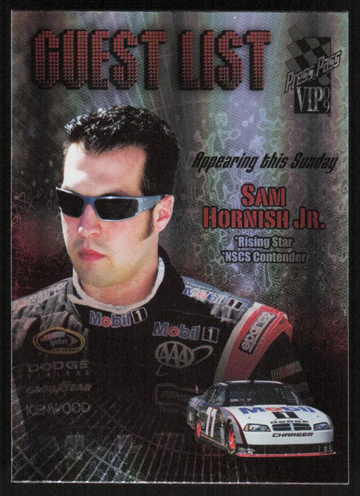 Sam Hornish Jr. 2009 Press Pass VIP # GL13 Guest List - Collectible Craze America