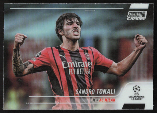 Sandro Tonali 2021 Topps Stadium Club Chrome UEFA # 55 Refractor AC Milan - Collectible Craze America