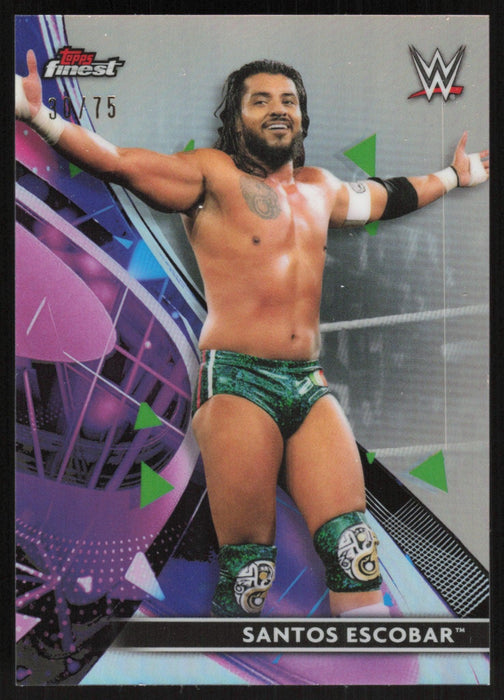 Santos Escobar 2021 Topps Finest WWE # 95 Rose Gold Refractor 30/75 - Collectible Craze America