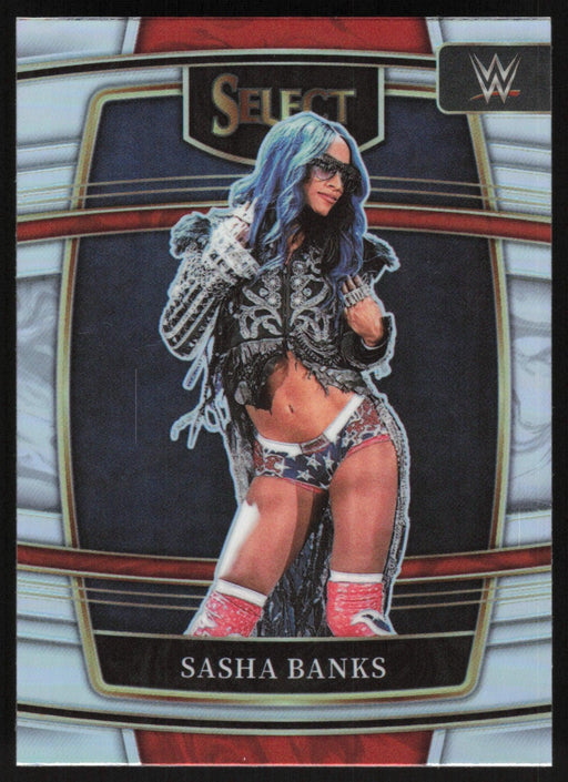 Sasha Banks 2022 Panini Select WWE # 86 Concourse Silver Prizm Smack Down - Collectible Craze America