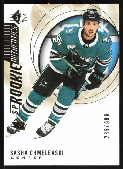 Sasha Chmelevski 2020 SP Hockey Rookie Autentics # 113 RC Gold 235/999 San Jose Sharks - Collectible Craze America