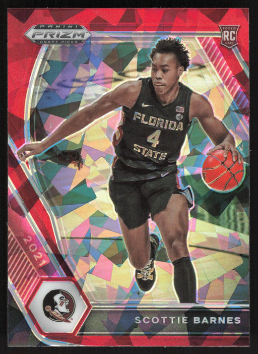 Scottie Barnes 2021 Panini Prizm Draft Picks # 6 RC Red Ice Prizm Florida State Seminoles - Collectible Craze America