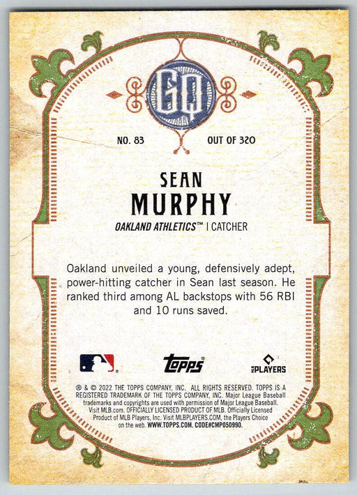 Sean Murphy 2022 Topps Gypsy Queen # 83 Oakland Athletics - Collectible Craze America