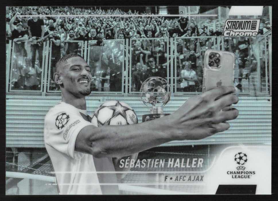 Sebastien Haller 2021 Topps Stadium Club Chrome UEFA # 94 Black & White 159/299 AFC Ajax - Collectible Craze America