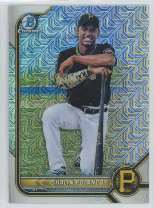 Shalin Polanco 2022 Bowman Chrome Prospects # BCP-145 Mojo Refrctor Pittsburgh Pirates - Collectible Craze America