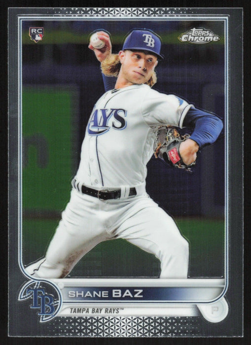 Shane Baz 2022 Topps Chrome Baseball # 201 RC Tampa Bay Rays Base - Collectible Craze America