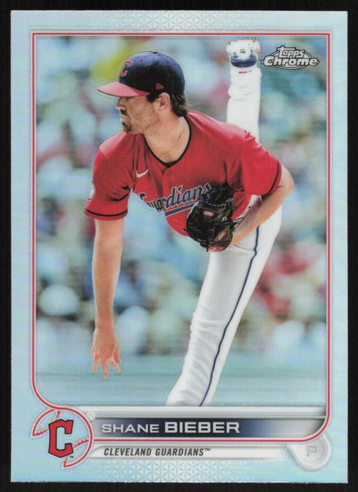 Shane Bieber 2022 Topps Chrome # 208 Refractor Cleveland Guardians - Collectible Craze America