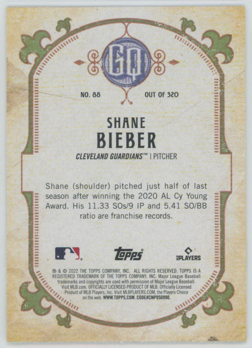 Shane Bieber 2022 Topps Gypsy Queen # 88 Cleveland Guardians - Collectible Craze America