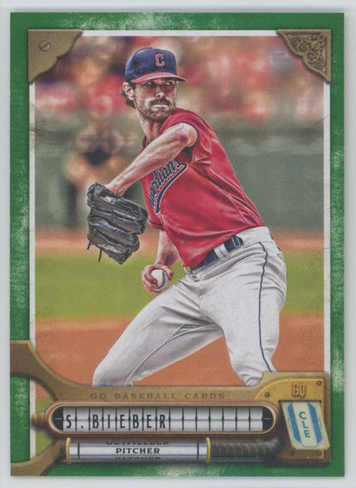 Shane Bieber 2022 Topps Gypsy Queen # 88 Green Border Cleveland Guardians - Collectible Craze America