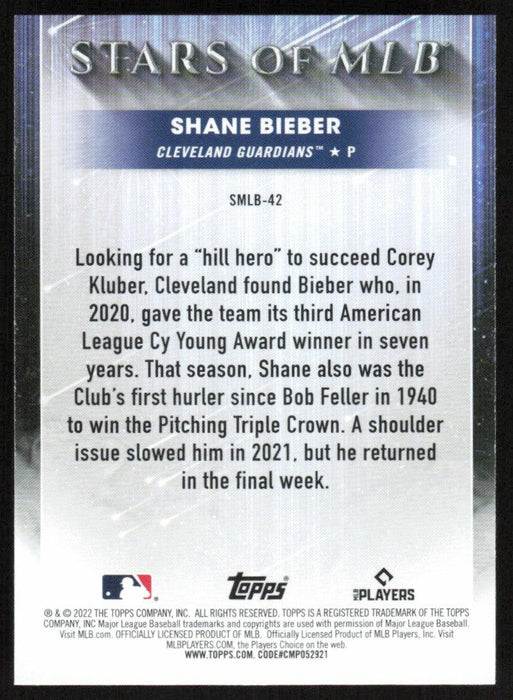 Shane Bieber 2022 Topps Series 2 # SMLB-42 Stars of MLB Cleveland Indians - Collectible Craze America