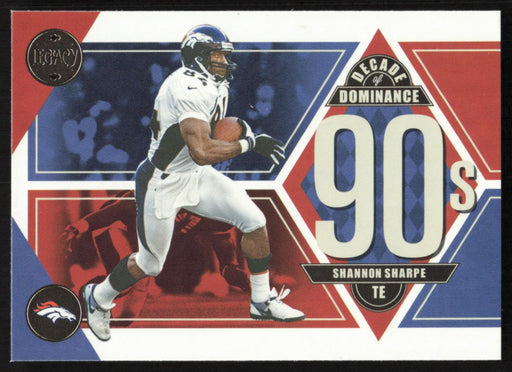 Shannon Sharpe 2022 Panini Legacy Decade of Dominance # DD-5 Denver Broncos - Collectible Craze America