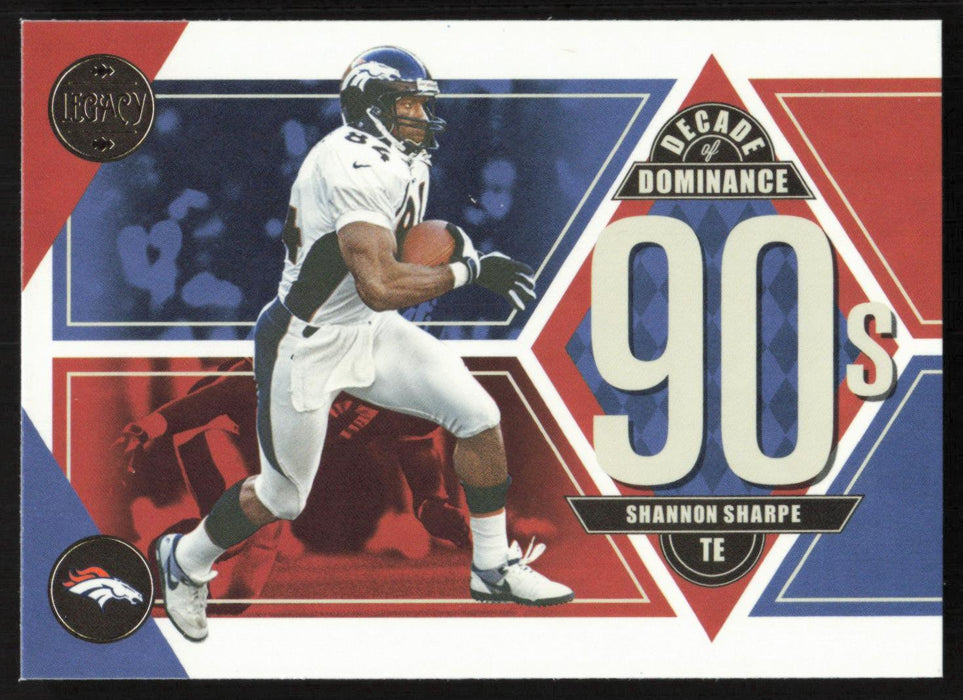 Shannon Sharpe 2022 Panini Legacy Decade of Dominance # DD-5 Denver Broncos - Collectible Craze America