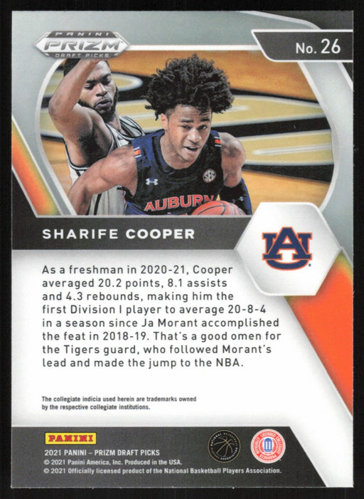 Sharife Cooper 2021 Panini Prizm Draft Picks # 26 RC Auburn Tigers - Collectible Craze America