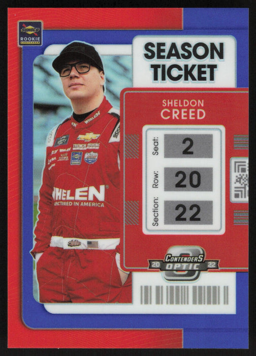 Sheldon Creed 2022 Panini Chronicles Racing Contenders Optic # 4 Blue 122/199 - Collectible Craze America