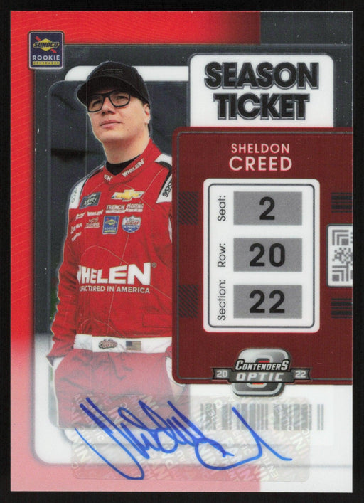 Sheldon Creed 2022 Panini Chronicles Racing Optic Contenders # 4 Auto - Collectible Craze America