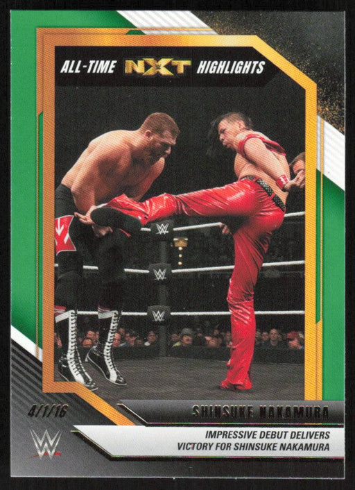 Shinsuke Nakamura 2022 Panini WWE NXT # 20 All-Time NXT Highlights Green NXT - Collectible Craze America