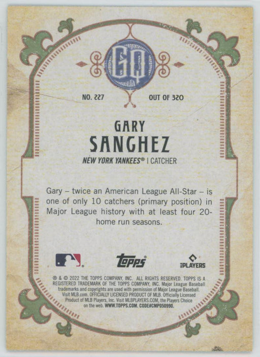 Sixto Sanchez 2022 Topps Gypsy Queen # 227 Green Border Miami Marlins - Collectible Craze America