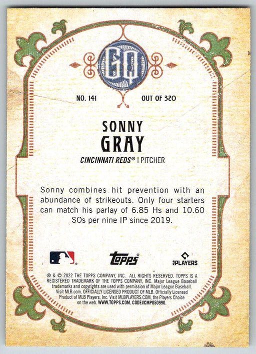 Sonny Gray 2022 Topps Gypsy Queen # 141 Cincinnati Reds - Collectible Craze America