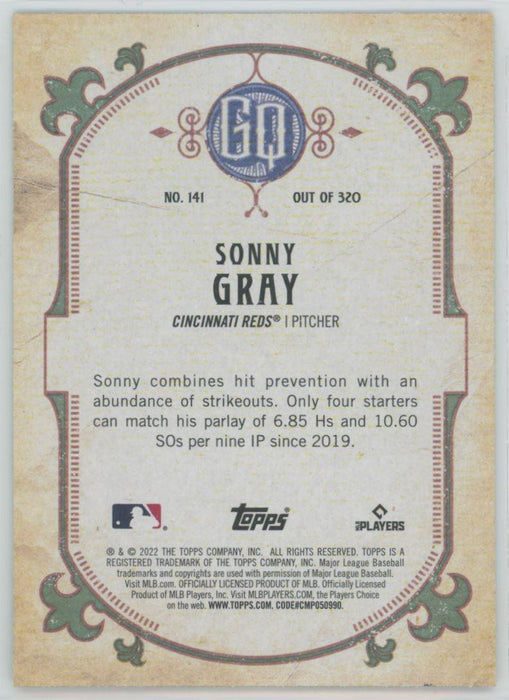 Sonny Gray 2022 Topps Gypsy Queen # 141 Green Border Cincinnati Reds - Collectible Craze America