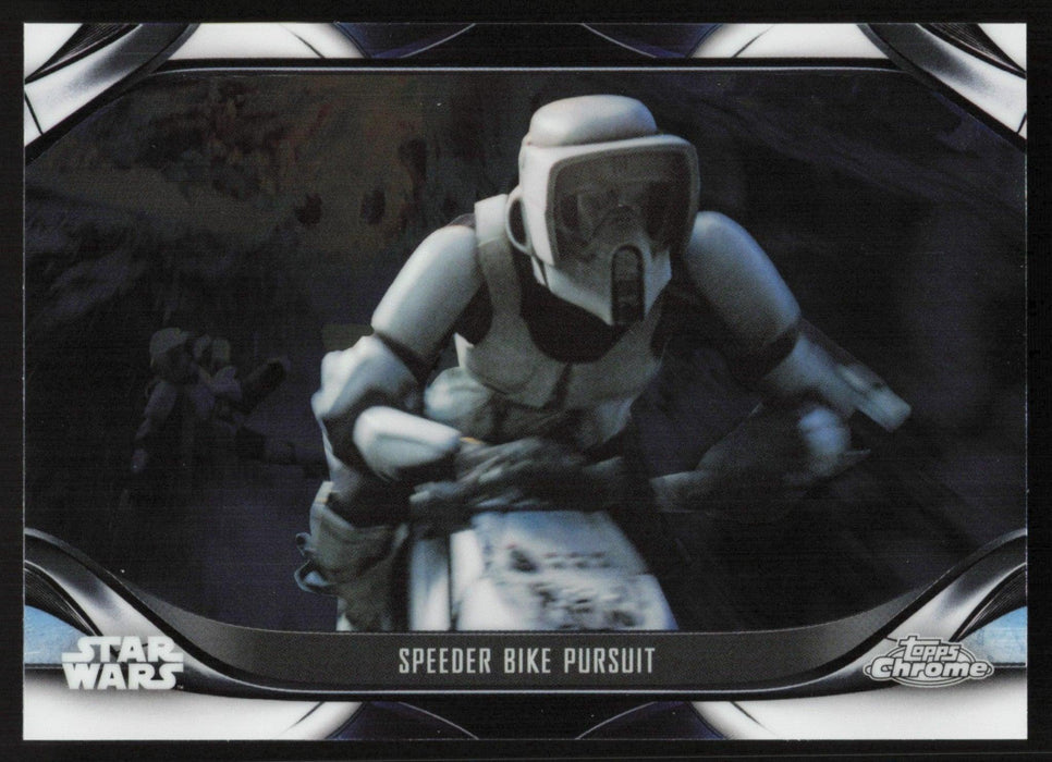 Speeder Bike Pursuit 2022 Topps Chrome Star Wars Mandalorian # S2-22 - Collectible Craze America