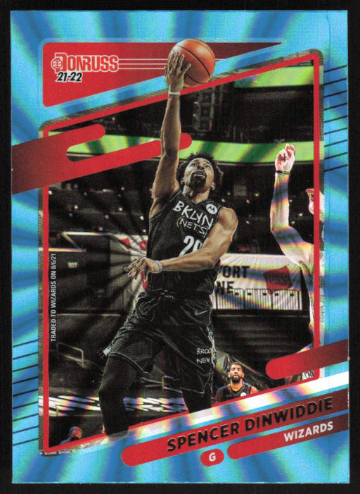 Spencer Dinwiddie 2021 Donruss # 89 Teal Holo Laser Washington Wizards - Collectible Craze America