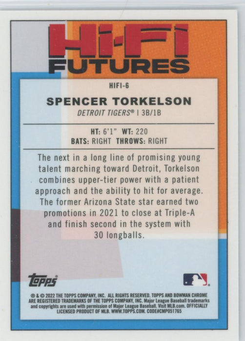 Spencer Torkelson 2022 Bowman Hi-Fi Futures # HIFI-6 Insert Detroit Tigers - Collectible Craze America