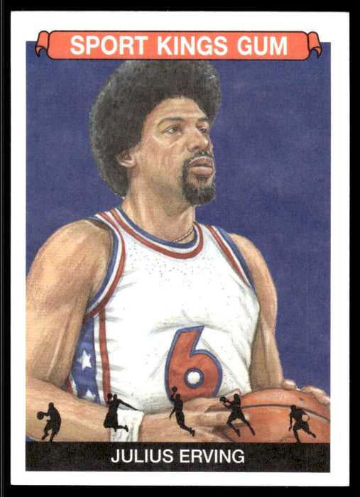 Julius Erving 2022 Sportskings Volume 3 Base Front of Card