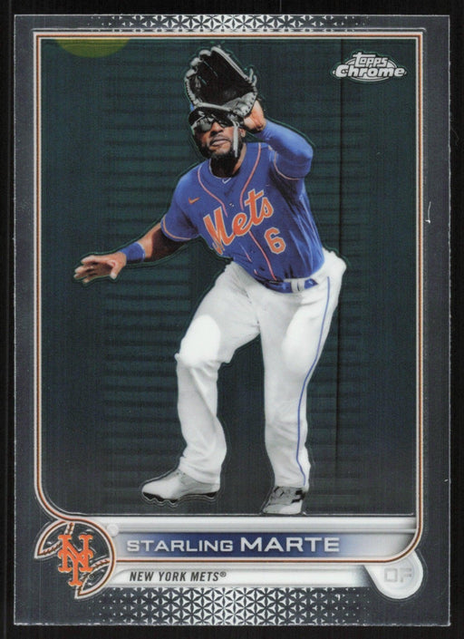 Starling Marte 2022 Topps Chrome Baseball # 132 New York Mets Base - Collectible Craze America