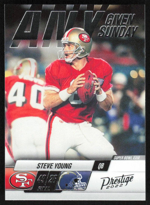 Steve Young 2022 Panini Prestige Any Given Sunday # 8 Insert San Francisco 49ers - Collectible Craze America