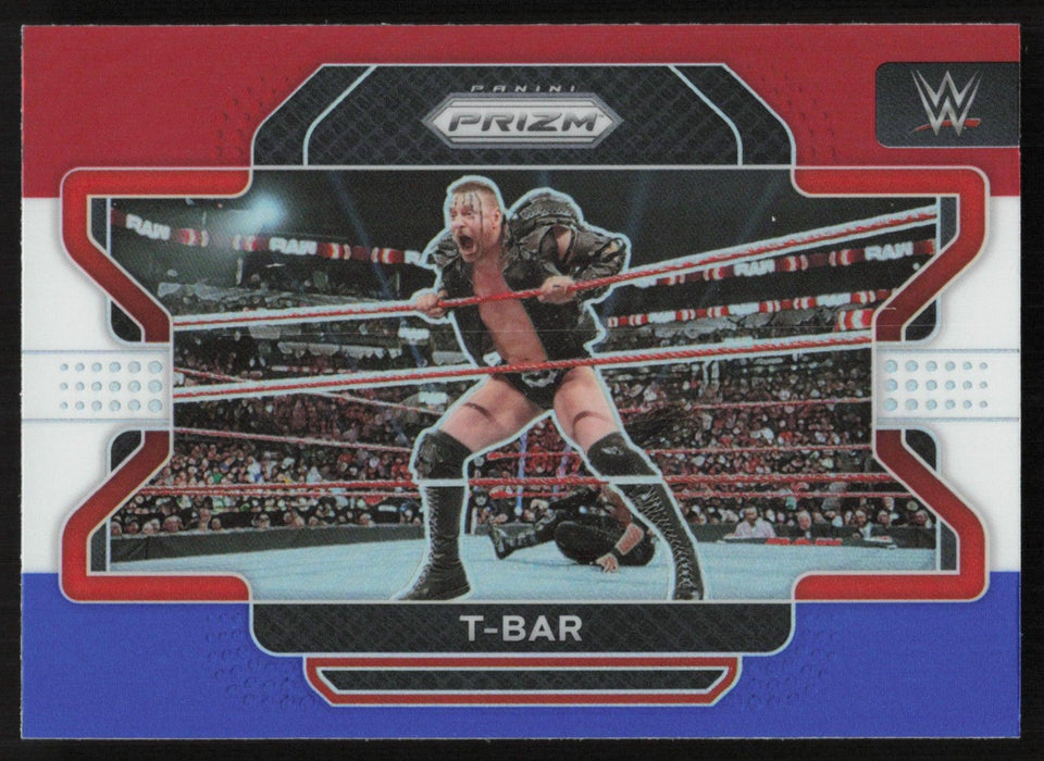 T-Bar 2022 Panini Prizm WWE # 32 Red White Blue Prizm Raw - Collectible Craze America