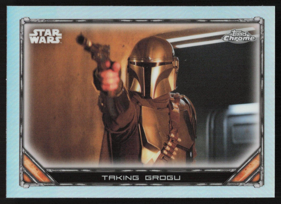 Taking Grogu 2022 Topps Chrome Star Wars Mandalorian # S1-17 Refractor - Collectible Craze America