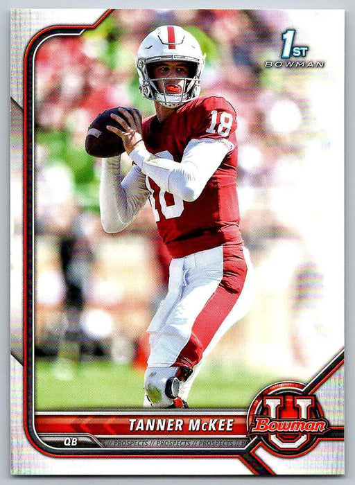 Tanner McKee 2021 Bowman University Football # 60 Stanford Cardinal 1st Bowman - Collectible Craze America