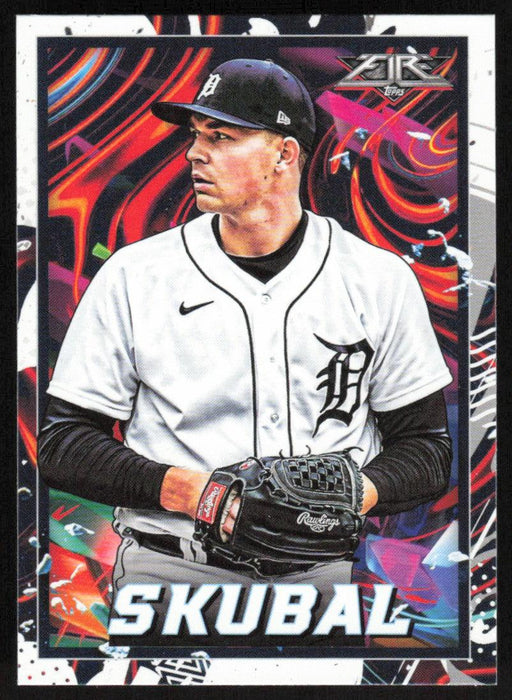 Tarik Skubal 2022 Topps Fire Baseball # 80 Detroit Tigers Base - Collectible Craze America