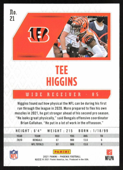 Tee Higgins 2021 Panini Phoenix # 21 Cincinnati Bengals Base - Collectible Craze America