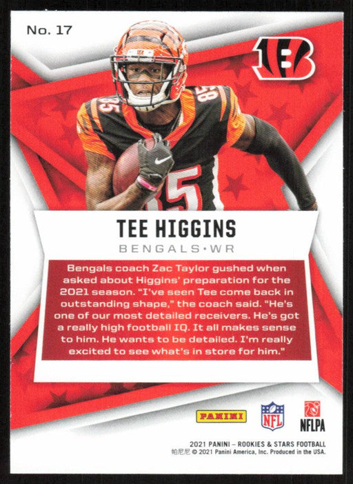 Tee Higgins 2021 Panini Rookies & Stars # 17 Cincinnati Bengals Base - Collectible Craze America