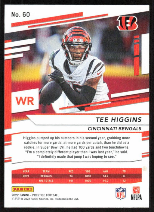 Tee Higgins 2022 Panini Prestige # 60 Cincinnati Bengals - Collectible Craze America