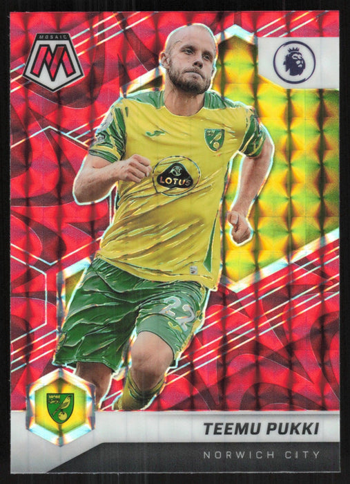 Teemu Pukki 2021 Panini Mosaic Premier League # 99 Red Prizm Norwich City - Collectible Craze America