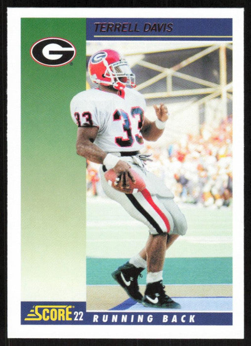 Terrell Davis 2022 Panini Chronicles Draft Picks # 12 Score Georgia Bulldogs