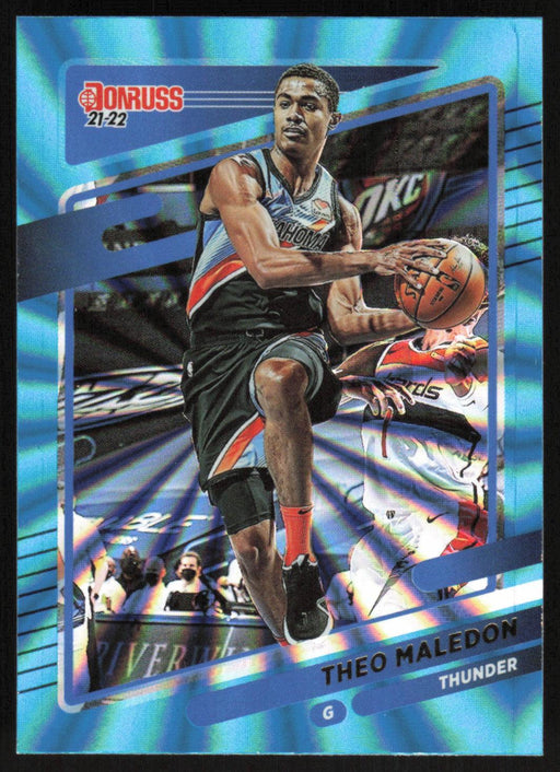 Theo Maledon 2021 Donruss # 47 Teal Holo Laser Oklahoma City Thunder - Collectible Craze America