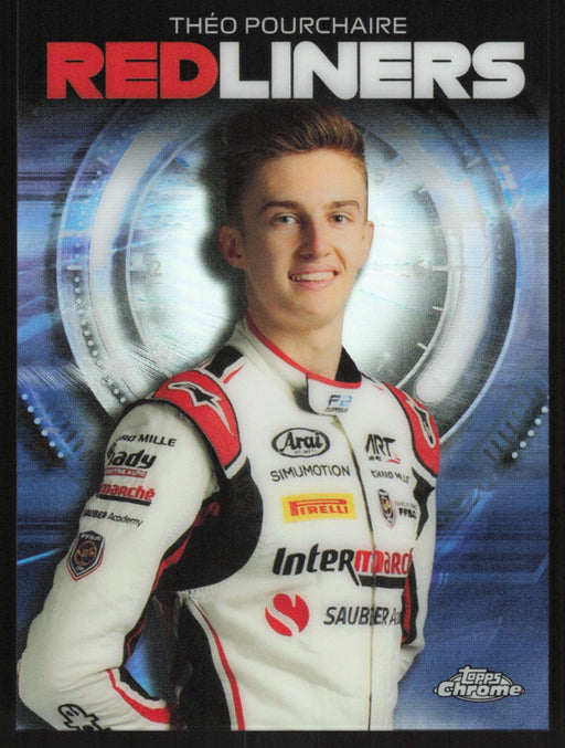 Theo Pourchaire 2021 Topps Chrome Formula 1 Redliners # RL-13 Insert - Collectible Craze America