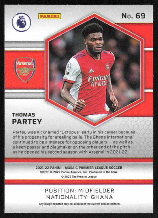 Thomas Partey 2021 Panini Mosaic Premier League # 69 Arsenal FC Base - Collectible Craze America