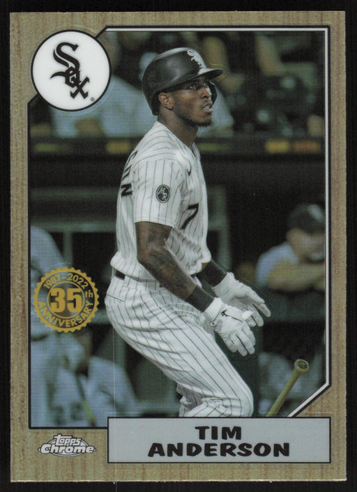 Tim Anderson 2022 Topps Chrome Baseball 1987 Topps # 87BC-14 Chicago White Sox - Collectible Craze America